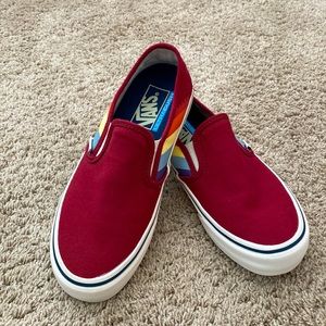 Vans SF rad rainbow slip on skate sneaker